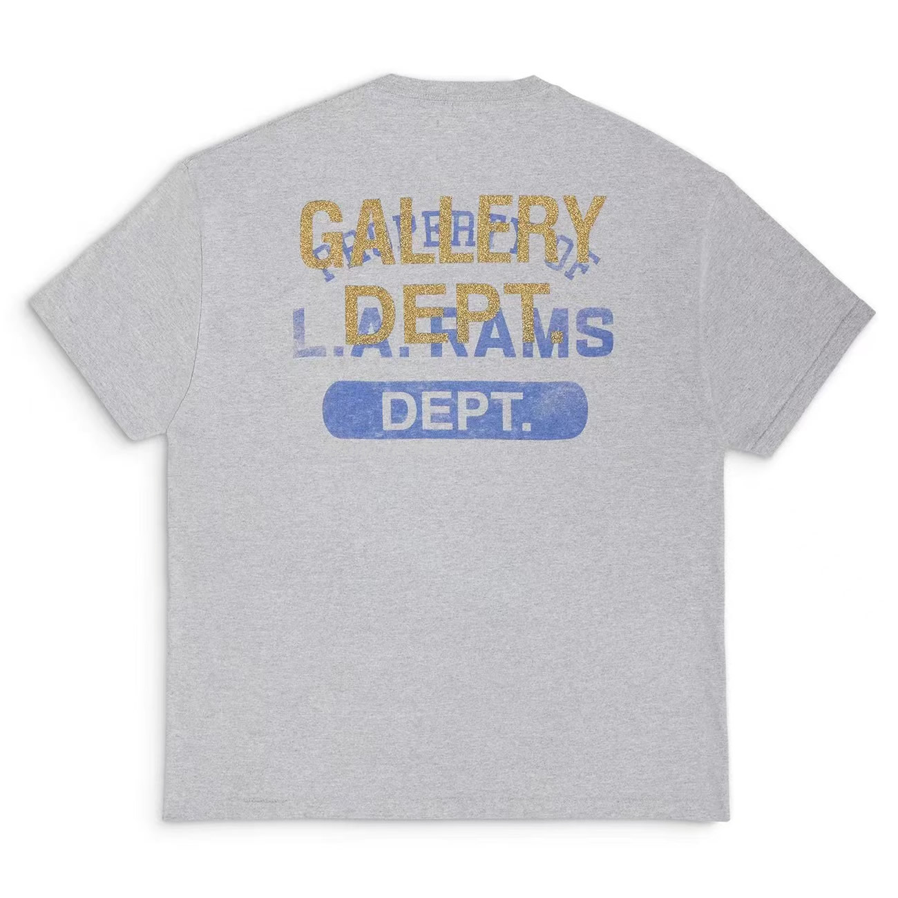 Gallery Dept X La Rams Color Block Tee Rams Co Branded Old Print Contrast Short Sleeve T Shirt (2) - www.newkick.vip